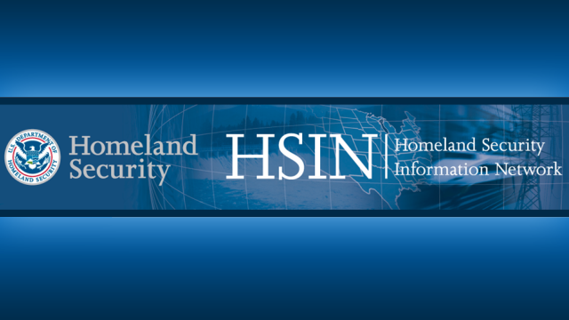 DHS Seal - Homeland Security - HSIN Homeland Security Information Network logo DHS Seal - Homeland Security - HSIN Homeland Security Information Network logo
