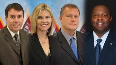 Brian Peters, Angela Hrdlicka, William Fallon, and James Ward, Esq. Brian Peters, Angela Hrdlicka, William Fallon, and James Ward, Esq.
