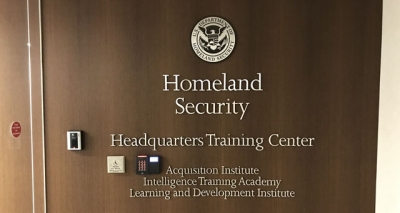 The sign to the Homeland Security Intelligence Training Academy The sign to the Homeland Security Intelligence Training Academy