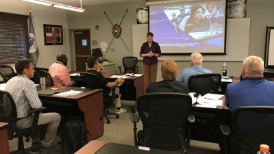 Program Manager Christiana Halsey teaching a FLETA Fundamentals Program Manager Christiana Halsey teaching a FLETA Fundamentals