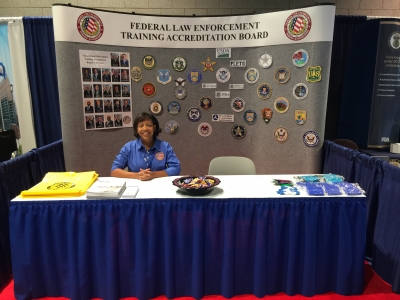 Stephanie Archbold works the FLETA Booth at IACP