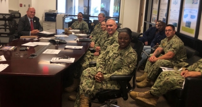 FLETA Executive Director Joseph Collins meets with members of the Navy staff FLETA Executive Director Joseph Collins meets with members of the Navy staff