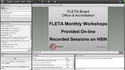 FLETA Monthly Workshop screen online