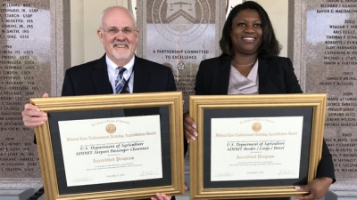 Members from the United States Department of Agriculture hold the two FLETA Accreditation Certificates Members from the United States Department of Agriculture hold the two FLETA Accreditation Certificates