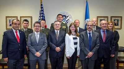 Colombian Officials visited the FLETC and received briefings from FLETA Colombian Officials visited the FLETC and received briefings from FLETA