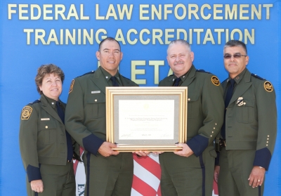 SBPA Sylvia C. Cantu, Accreditation Manager; Martin Cosio, Training Operations Supervisor; Riley W. Hanback, Training Operations Supervisor; and, SBPA Richard Soria SBPA Sylvia C. Cantu, Accreditation Manager; Martin Cosio, Training Operations Supervisor; Riley W. Hanback, Training Operations Supervisor; and, SBPA Richard Soria