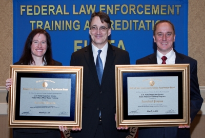 Jennifer McDaniel, Assistant Inspector in Charge of the Career Development Unit; Patrick Corcoran, Inspector in Charge, USPIS Career Development Unit; Raymond Moss, Postal Inspector Jennifer McDaniel, Assistant Inspector in Charge of the Career Development Unit; Patrick Corcoran, Inspector in Charge, USPIS Career Development Unit; Raymond Moss, Postal Inspector