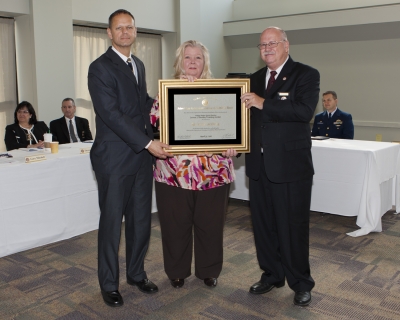 Ronald Ward, FLETA Board Chairperson, Kimberly Canitz, USSS Accreditation Manager, Dr. Gary Mitchell, FLETA Executive Director