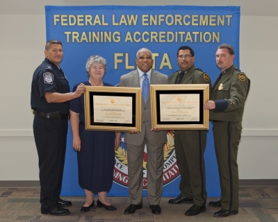 U.S. Customs and Border Protection receiving accreditation awards.
